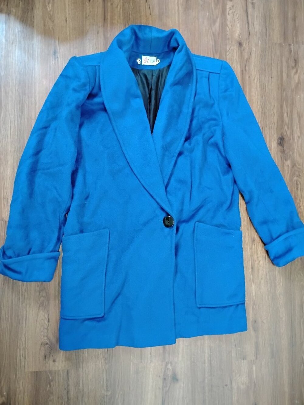 Vintage Forstmann Worumbo Wool Peacoat Overcoat Blue